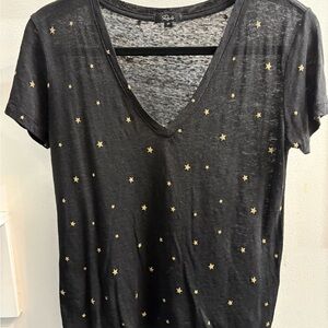 Rails Black Star Print Women's Top